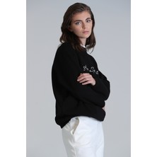 Lufian Loved Kadın Örme Sweatshırt