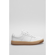 Lufian Alexıs Beyaz Kadın Hakiki Deri Spor Ayakkabı