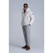 Lufian Tommy Kaz Tüyü Erkek Mont Taş