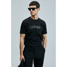 Lufian Thınk Modern Grafik Tişört Siyah