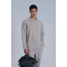 Lufian Lınes Erkek Sweatshirt Taş