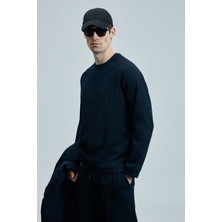 Lufian Lınes Erkek Sweatshirt Lacivert