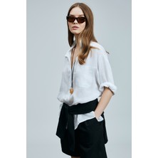 Lufian Born Kadın Keten Gömlek Beyaz