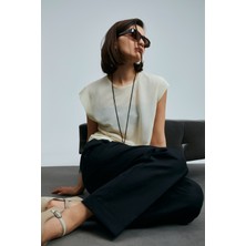 Lufian Pearl Kadın Kazak Ekru