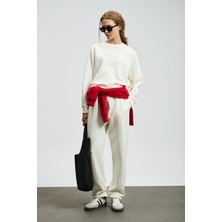 Lufian Cessıe Örme Kadın Eşofman Altı Kırık Beyaz