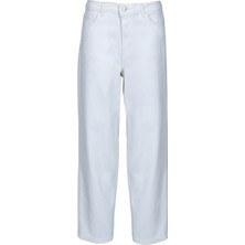 Lufian Grenada Kadın Denim Mom Fıt- Yüksek Bel Ekru