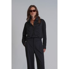 Lufian Darrel Kadın Gömlek Regular Fit Siyah