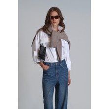 Lufian Duncan Kadın Gömlek Regular Fit Beyaz