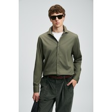 Lufian Ferla Erkek Basic Gömlek Regular Fit Açık Yeşil