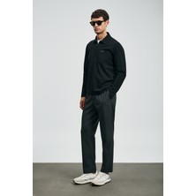 Lufian Lucas Smart Erkek Polo Tişört Siyah