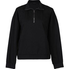 Lufian Galerıa Kadın Örme Sweatshırt Siyah