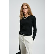 Lufian Perla Kadın Kazak Siyah