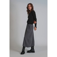 Lufian Bronte Kadın Kazak Siyah