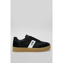 Lufian Jonat Erkek Deri Sneaker Ayakkabı Siyah