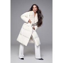 Lufian Hermes Kaz Tüyü Kadın Mont Taş