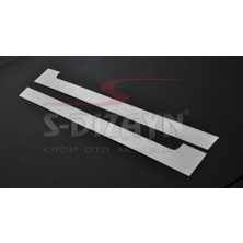 S-Dizayn Renault Kangoo Krom Sürgülü Kapı Çıtası 2 Prç 2008-2020