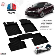 S-Dizayn Honda Civic SD 4D Havuzlu Paspas 2016-2021 A+ Kalite