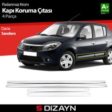 S-Dizayn Dacia Sandero Kapı Koruma Çıtası Krom 2008-2013