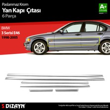 S-Dizayn Bmw 3 Serisi E46 Krom Yan Kapı Çıtası 6 Prç 1998-2005