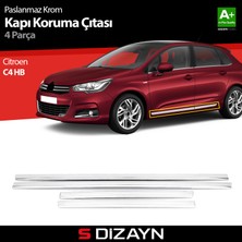 S-Dizayn Citroen C4 HB Kapı Koruma Çıtası Krom 2010-2020