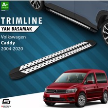 S-Dizayn VW Caddy 3 Uzun Şase TrimLine Gri Yan Basamak 225 Cm 2004-2020 A+ Kalite