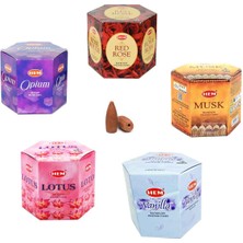 10 Adet Geri Akış Backflow Şelale Tütsü Konisi Tütsü Back 5 Çeşit Karışık