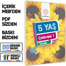 2026 5 Yaş Okul Öncesi MEB Etkinlik Kitabı Çekirdek 1 Eğlenceli ve Öğretici Aktiviteler (A4 Renkli)