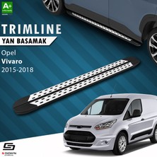 S-Dizayn Opel Vivaro B Kısa Şase TrimLine Gri Yan Basamak 230 Cm 2015-2018 A+ Kalite