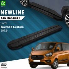 S-Dizayn Ford Tourneo Custom Uzun Şase NewLine Siyah Yan Basamak 243 Cm 2012-2023 A+ Kalite