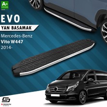 S-Dizayn Mercedes Vito W447 Kısa Şase Evo Krom Yan Basamak 233 Cm 2014 Üzeri A+ Kalite