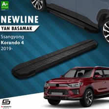 S-Dizayn Ssangyong Korando NewLine Siyah Yan Basamak 183 Cm 2019 Üzeri A+ Kalite