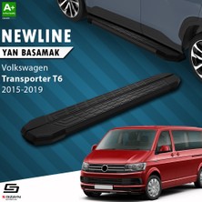 S-Dizayn VW Transporter T6 Kısa Şase NewLine Siyah Yan Basamak 213 Cm 2015-2019 A+ Kalite