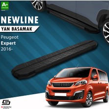 S-Dizayn Peugeot Expert 3 Kısa Şase NewLine Siyah Yan Basamak 213 Cm 2016 Üzeri A+ Kalite