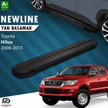 S-Dizayn Toyota Hilux 7 NewLine Siyah Yan Basamak 203 Cm 2006-2015 A+ Kalite