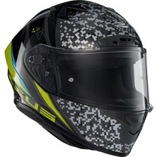 Zeus ZS-826 BK23 Yellow Kapalı Kask (Pinlock Dahil)