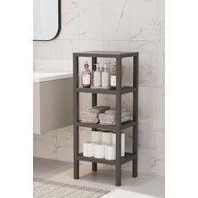 4 Katlı Çok Amaçlı Plastik Banyo Düzenleyici Gri Organizer