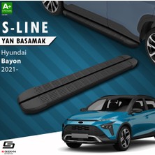 S-Dizayn Hyundai Bayon S-Line Siyah Yan Basamak 173 Cm 2021 Üzeri A+ Kalite
