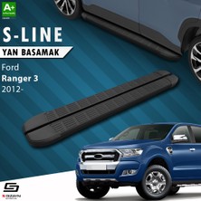 S-Dizayn Ford Ranger 3 S-Line Siyah Yan Basamak 203 Cm 2012-2022 A+ Kalite