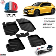S-Dizayn Peugeot 208 4D Havuzlu Paspas 2019 Üzeri A+Kalite