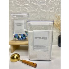 2'li 2900ML Akrilik Vakum Kapaklı Saklama Kabı, Banyo ve Mutfak Düzenleyici