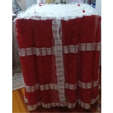 Kırmızı Çamaşır Makinesi Örtüsü - Şık ve Koruyucu Tasarım