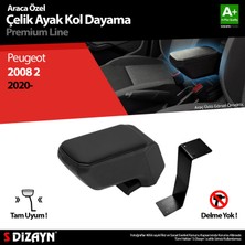 S-Dizayn Peugeot 2008 Kol Dayama Kolçak Çelik Ayaklı ABS Siyah 2020-2023 A+Kalite