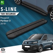 S-Dizayn Peugeot Partner 3 S-Line Siyah Yan Basamak 203 Cm 2018 Üzeri A+ Kalite