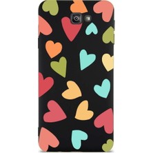 PrintiFy Samsung Galaxy J7 Prime ile Uyumlu Tropikal Kalpler (0214B) Tasarımlı Siyah Lansman Kılıf