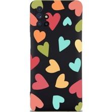 PrintiFy Samsung Galaxy M51 ile Uyumlu Tropikal Kalpler (0214B) Tasarımlı Siyah Lansman Kılıf