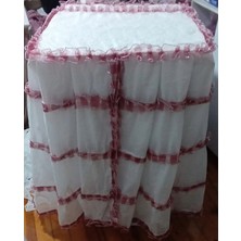 Beyaz Çamaşır Makinesi Örtüsü, Şık ve Koruyucu Ev Aksesuarı