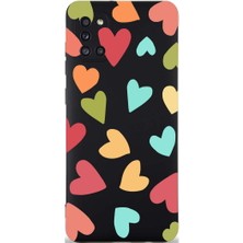 PrintiFy Samsung Galaxy A31 ile Uyumlu Tropikal Kalpler (0214B) Tasarımlı Siyah Lansman Kılıf