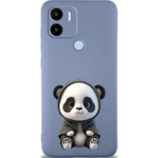 PrintiFy Xiaomi Redmi A1 Plus ile Uyumlu Sevimli Panda (0214D) Tasarımlı Petrol Lansman Kılıf