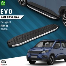 S-Dizayn Peugeot Rifter Uzun Şase Evo Krom Yan Basamak 213 Cm 2019 Üzeri A+ Kalite