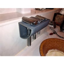 Gri Çift Kenarlı Tıraş Makinesi Tutucu, Şık ve Kullanışlı, Güvenle Saklama Sağlar